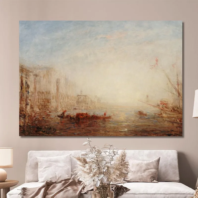 Venise Le Grand Canal Au Soleil Levant Félix Ziem