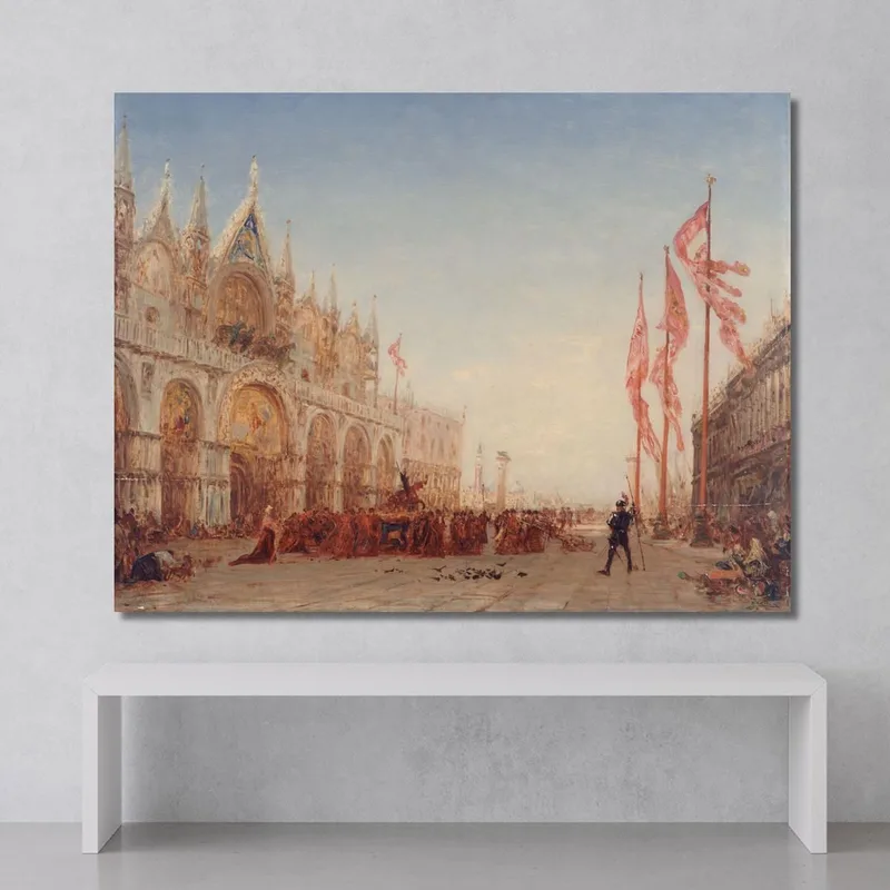 Venezia, Processione Di San Giorgio Félix Ziem
