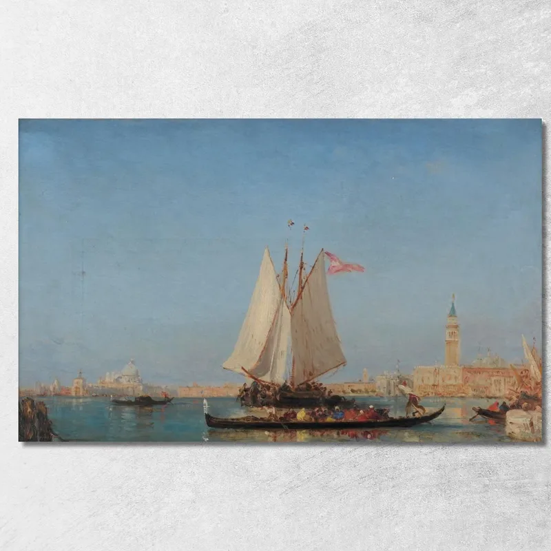 Venezia, L'Ingresso Del Canal Grande Félix Ziem quadro stampa su tela