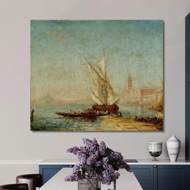 Vista De Venecia Con El Palacio Ducal 2 Félix Ziem