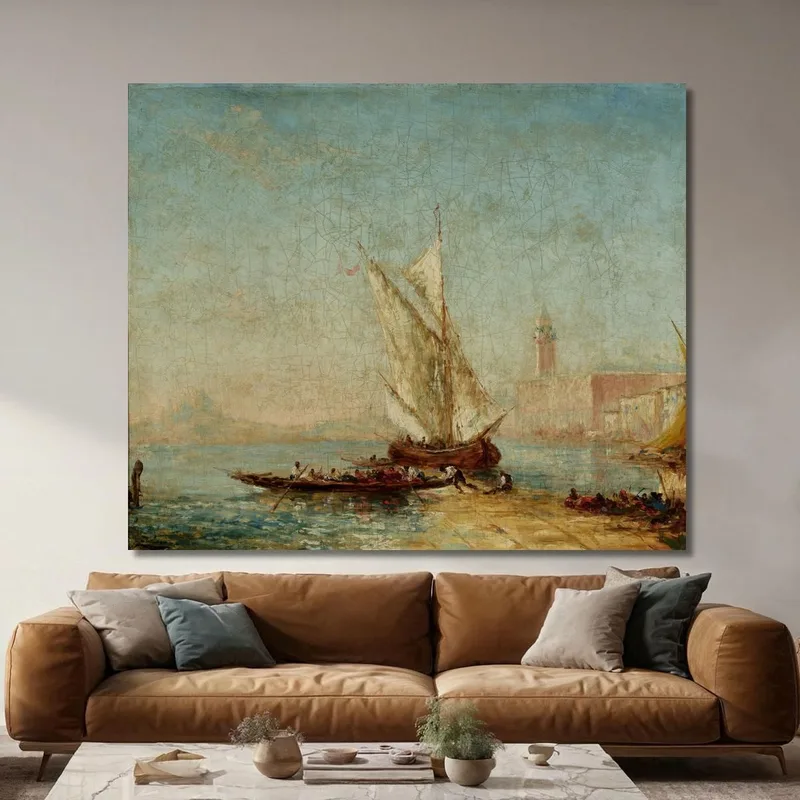 Vista De Venecia Con El Palacio Ducal 2 Félix Ziem