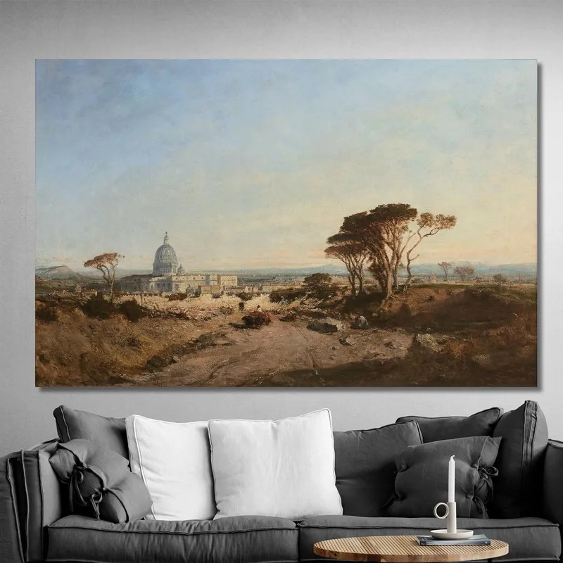 Vista De Roma Y La Llegada Al Vaticano Félix Ziem