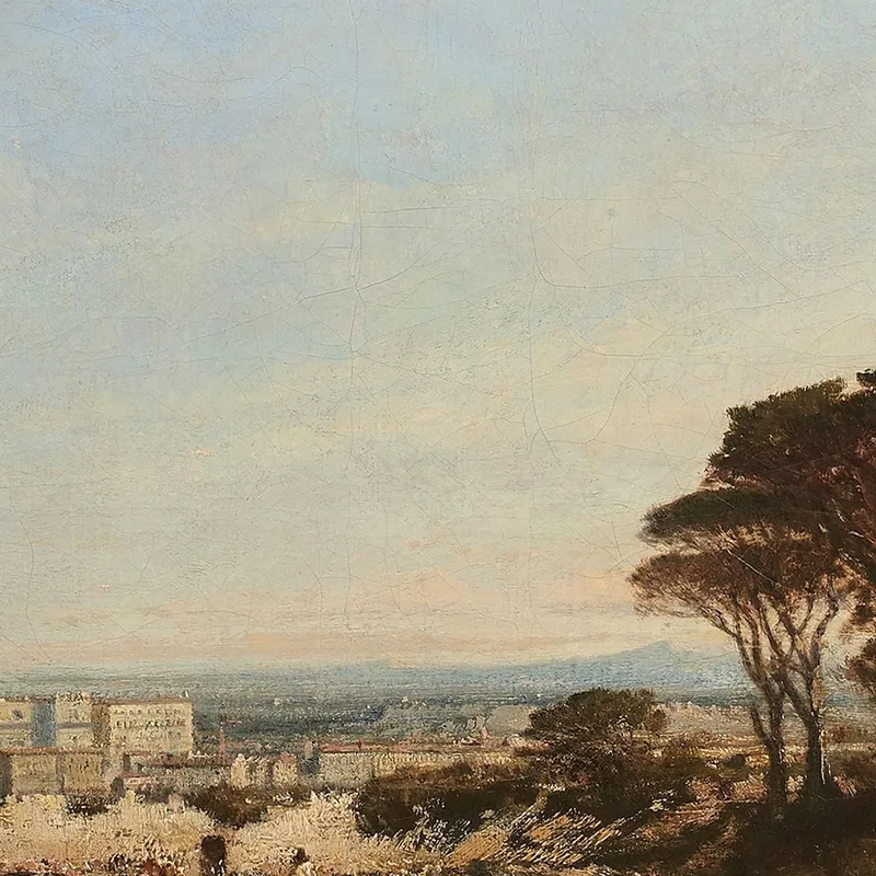 Vista De Roma Y La Llegada Al Vaticano Félix Ziem