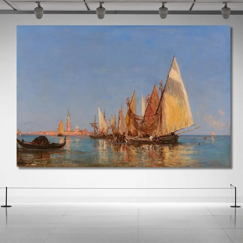 Veduta Di Venezia Con San Giorgio Maggiore Félix Ziem