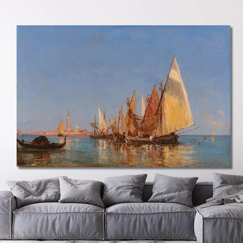Veduta Di Venezia Con San Giorgio Maggiore Félix Ziem
