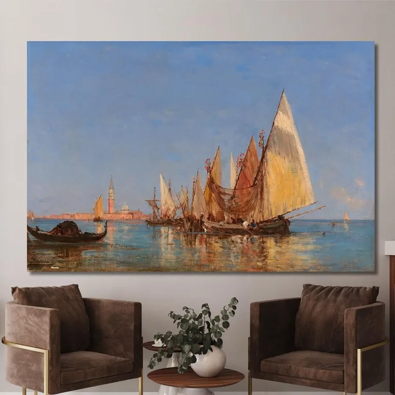 Veduta Di Venezia Con San Giorgio Maggiore Félix Ziem