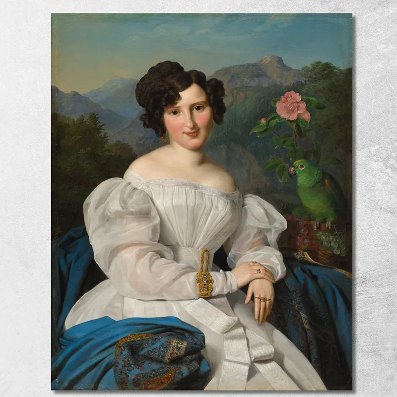 Contessa Széchenyi Ferdinand Georg Waldmüller quadro stampa su tela