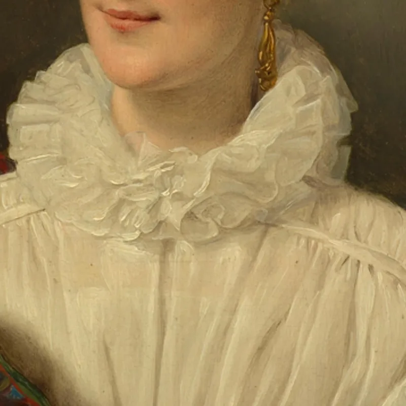Dama Con Vestido Blanco Ferdinand Georg Waldmüller