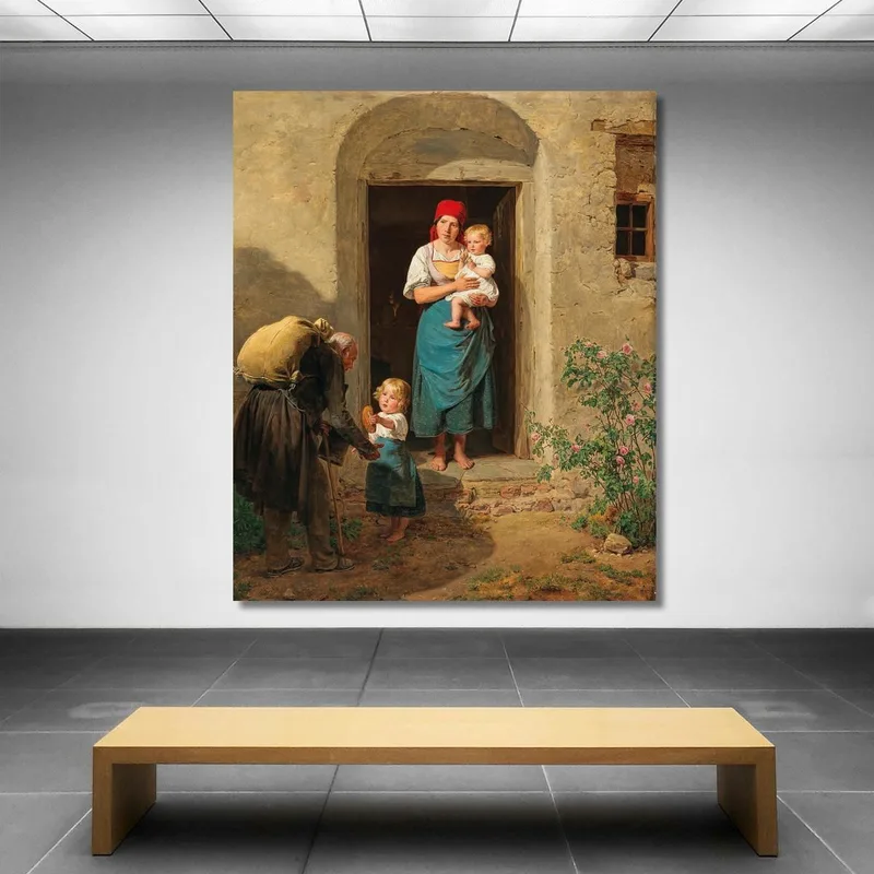 El Niño Bondadoso Y El Mendigo Ferdinand Georg Waldmüller