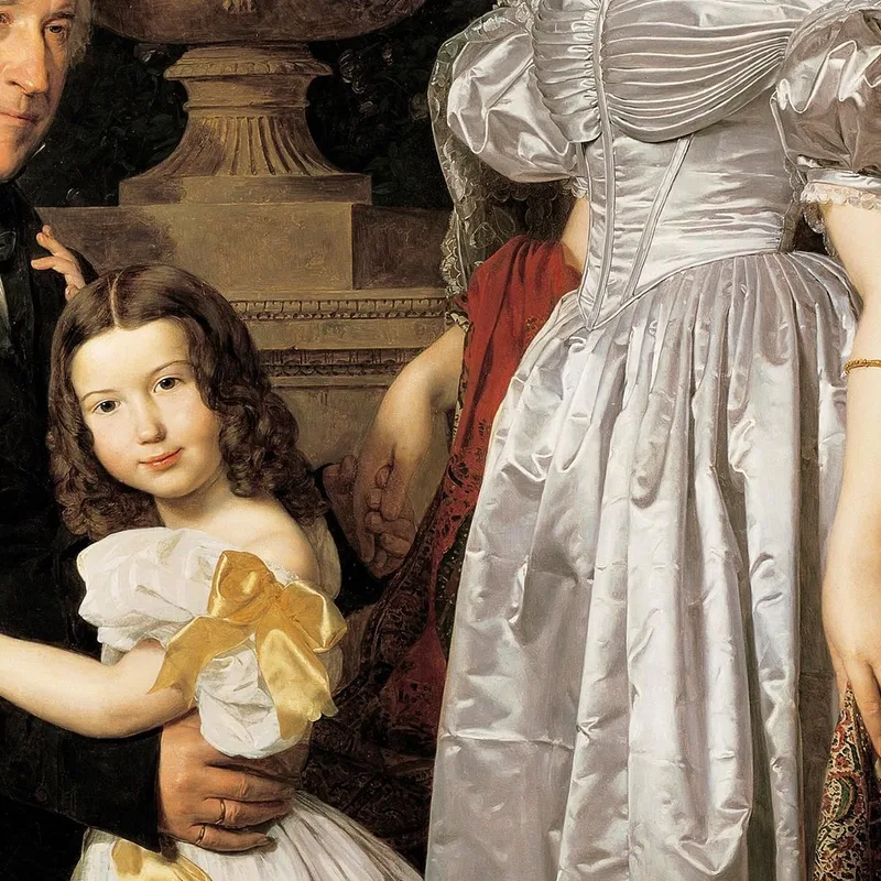 El Consejero Principesco Esterházy Mathias Kerzmann Con Su Segunda Esposa Maria Helena Nacida Mikolischutz Y Su Hija Maria F