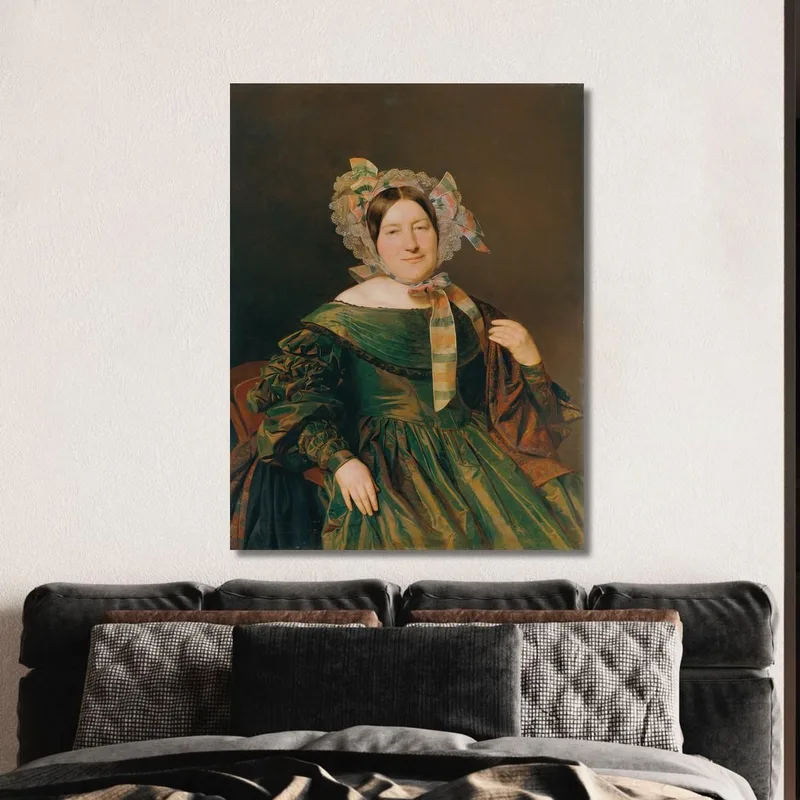 Mujer Con Vestido Verde Salmón Ferdinand Georg Waldmüller