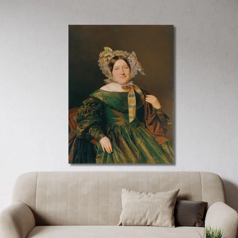 Mujer Con Vestido Verde Salmón Ferdinand Georg Waldmüller