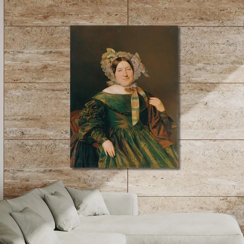 Mujer Con Vestido Verde Salmón Ferdinand Georg Waldmüller