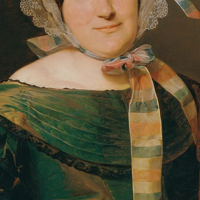 Mujer Con Vestido Verde Salmón Ferdinand Georg Waldmüller