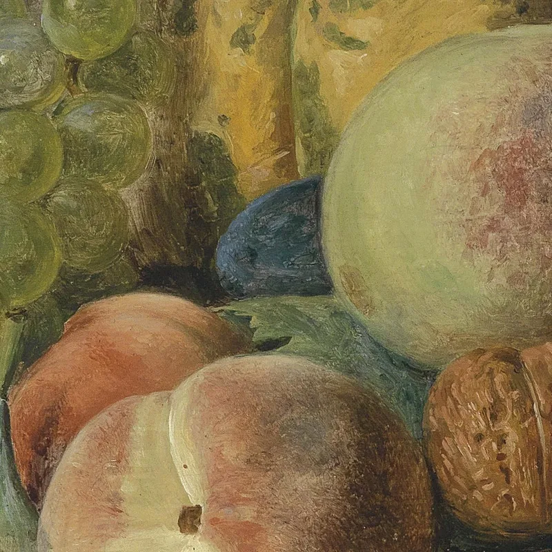 Nature Morte Aux Fruits Avec Perroquet Ferdinand Georg Waldmüller