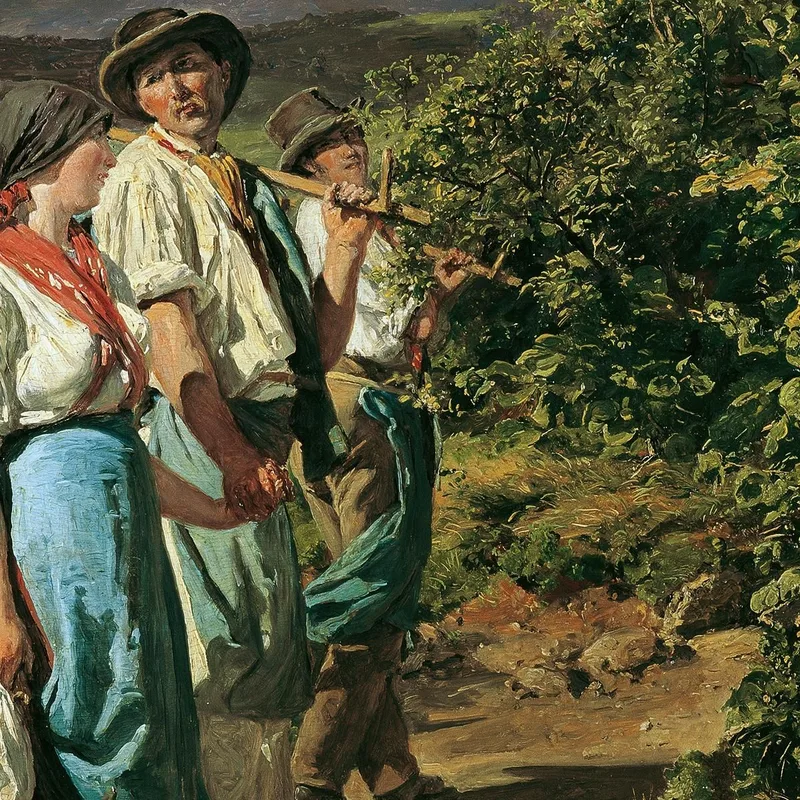 Retour Du Travail : Les Amoureux Au Carrefour Ferdinand Georg Waldmüller