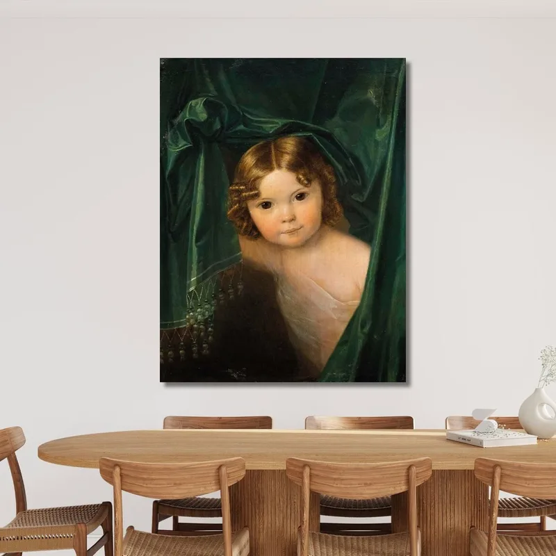 Ragazza Sotto Una Tenda Verde Ferdinand Georg Waldmüller