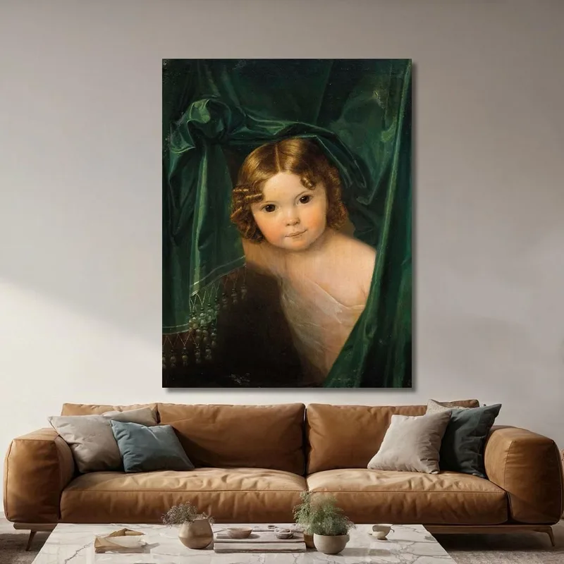 Ragazza Sotto Una Tenda Verde Ferdinand Georg Waldmüller