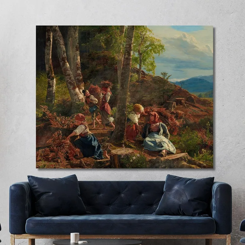 Recolectores De Leña En El Bosque De Viena Ferdinand Georg Waldmüller