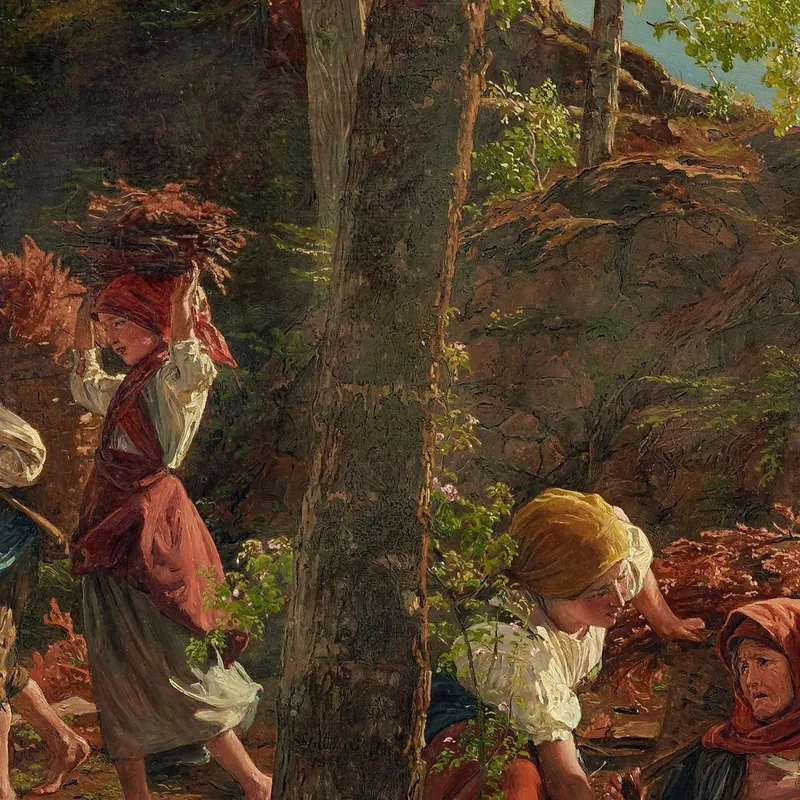 Recolectores De Leña En El Bosque De Viena Ferdinand Georg Waldmüller