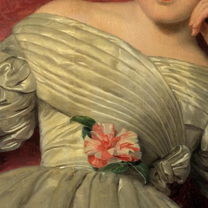 Muchacha Sentada Con Vestido De Satén Blanco Ferdinand Georg Waldmüller