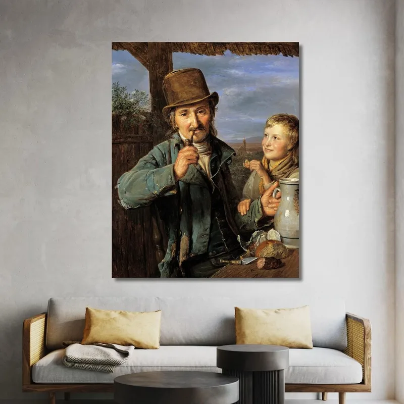 Jornalero Con Su Hijo Ferdinand Georg Waldmüller