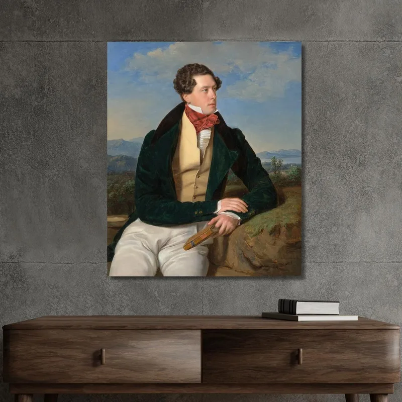 El Actor Maximilian Korn En Un Paisaje Ferdinand Georg Waldmüller