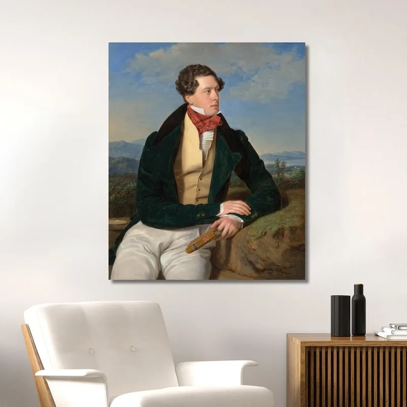 El Actor Maximilian Korn En Un Paisaje Ferdinand Georg Waldmüller