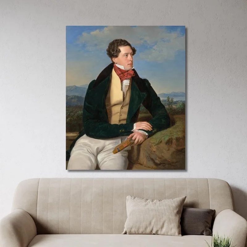 El Actor Maximilian Korn En Un Paisaje Ferdinand Georg Waldmüller
