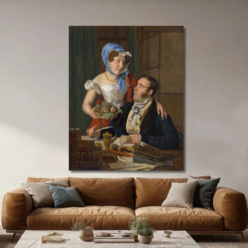 El Cartógrafo Profesor Josef Jüttner Y Su Esposa Ferdinand Georg Waldmüller