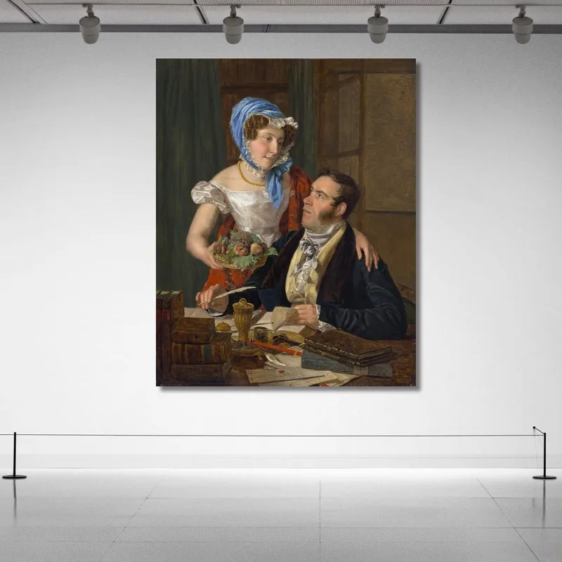 El Cartógrafo Profesor Josef Jüttner Y Su Esposa Ferdinand Georg Waldmüller