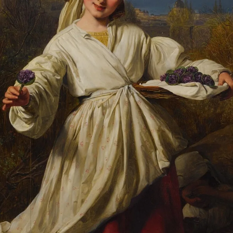 La Marchande De Fleurs Ferdinand Georg Waldmüller