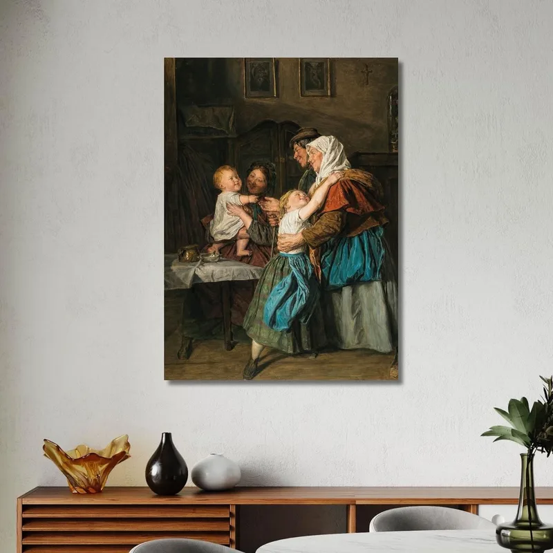 La Visita De Los Abuelos Ferdinand Georg Waldmüller