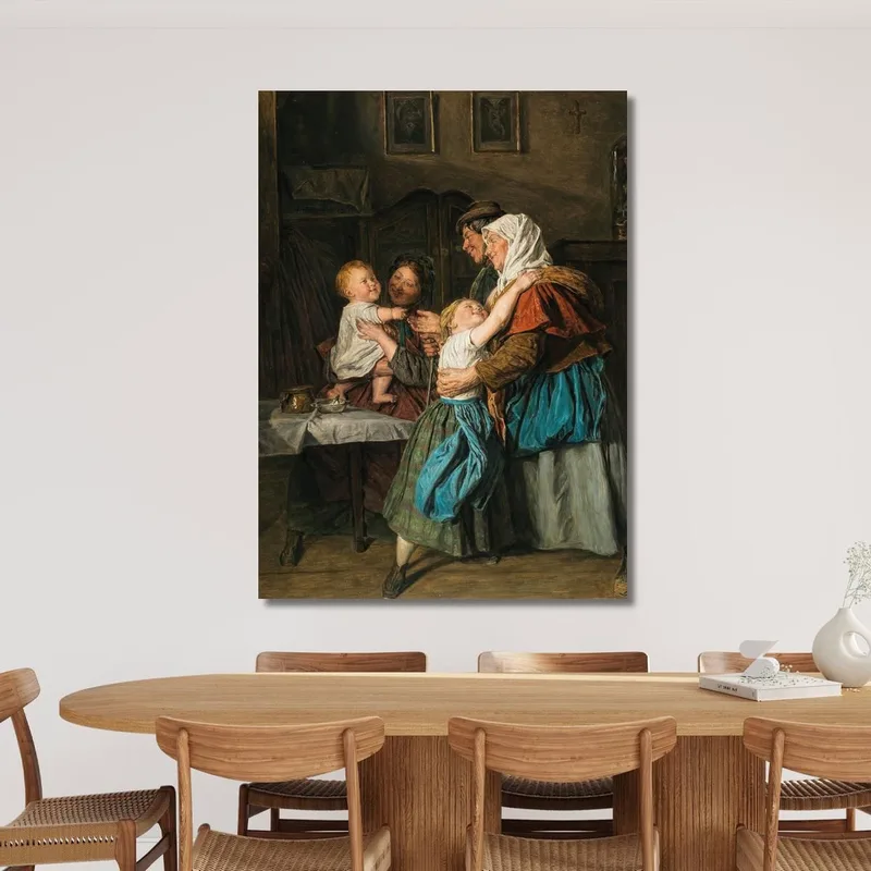 La Visita De Los Abuelos Ferdinand Georg Waldmüller