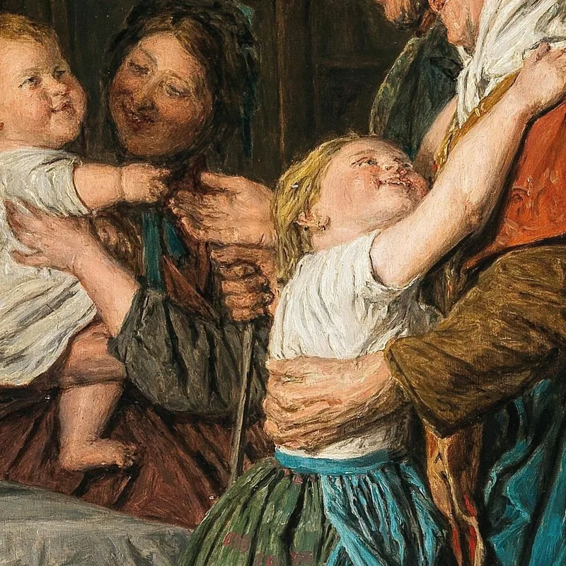 La Visita De Los Abuelos Ferdinand Georg Waldmüller