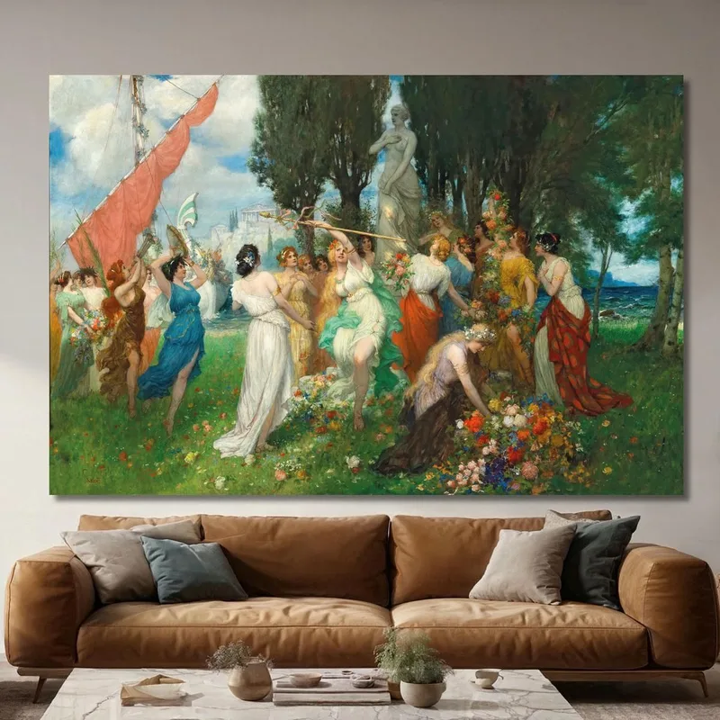 Das Frühlingsfest Der Flora Vor Der Akropolis Ferdinand Leeke