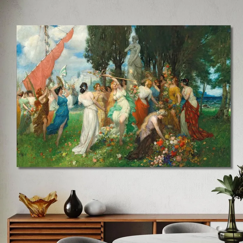 Das Frühlingsfest Der Flora Vor Der Akropolis Ferdinand Leeke