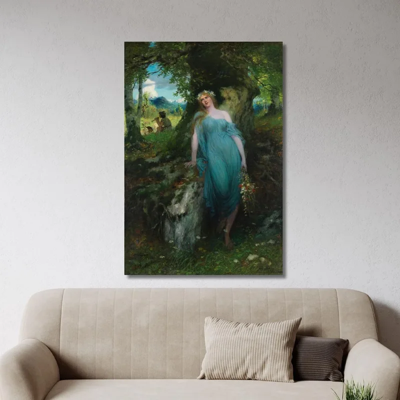 Wood Nymph And Shepherd Ferdinand Leeke