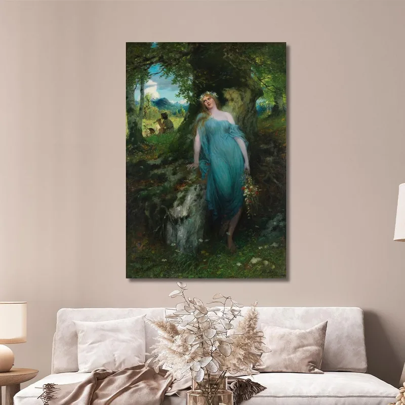 Wood Nymph And Shepherd Ferdinand Leeke
