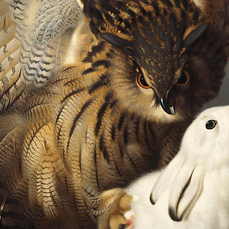 An Eagle-Owl Seizes A Hare Ferdinand von Wright