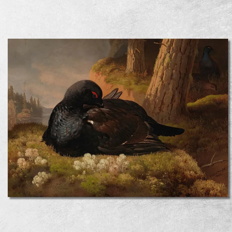 Birkhühner Ferdinand von Wright drucken auf leinwand