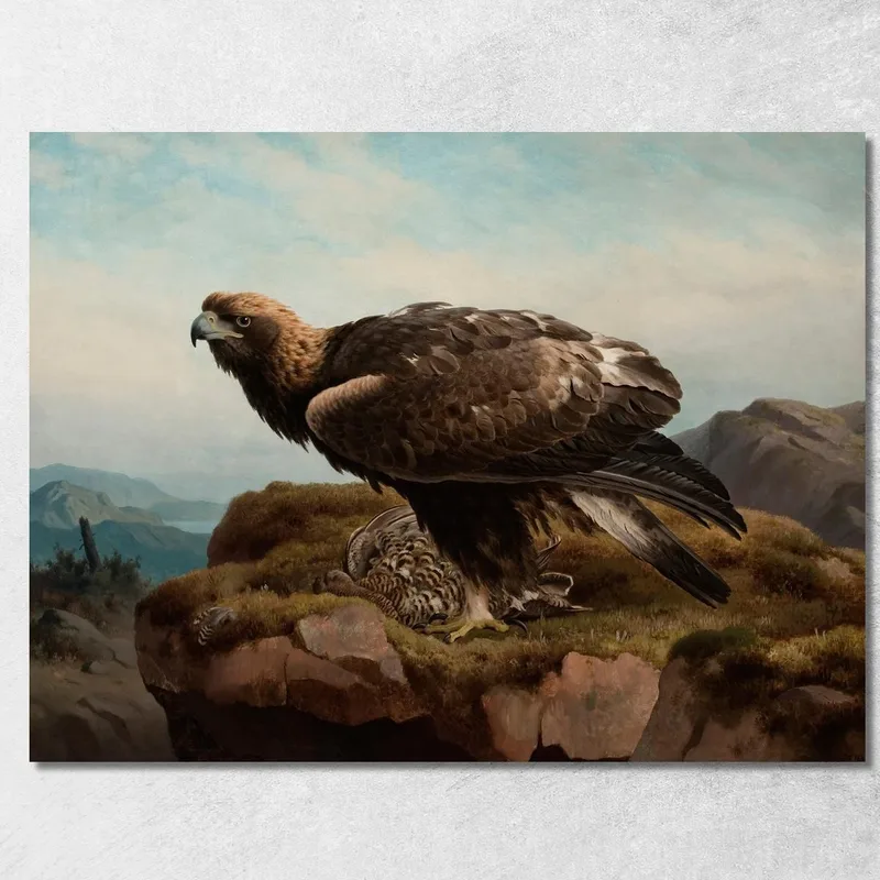 Steinadler An Einer Klippe Ferdinand von Wright drucken auf leinwand