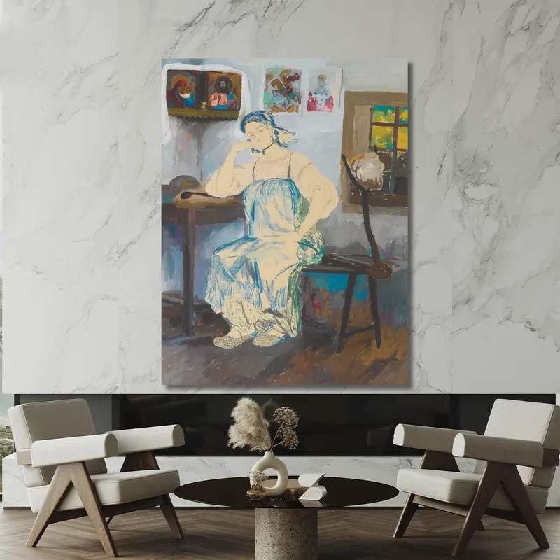 Donna Seduta In Un Interno Filipp Malyavin