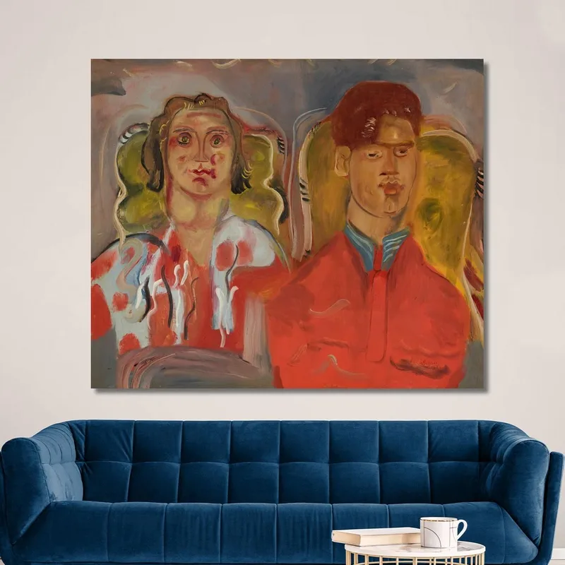 Doppio Ritratto N. 2 Katharine E Anthony West Frances Hodgkins quadro stampa su tela