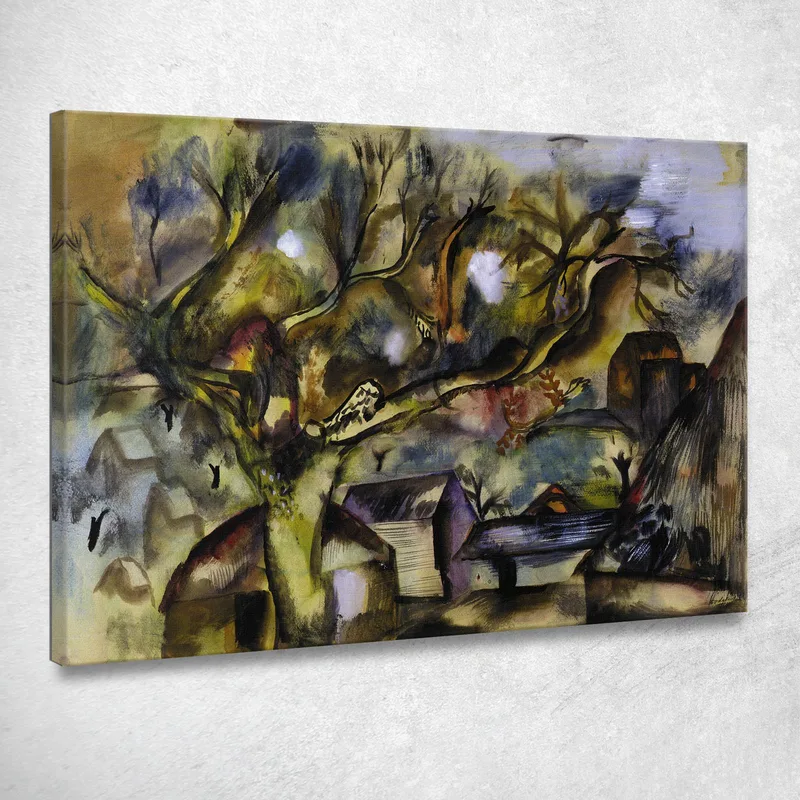 Serata Di Pezzi Agricoli Frances Hodgkins quadro stampa su tela