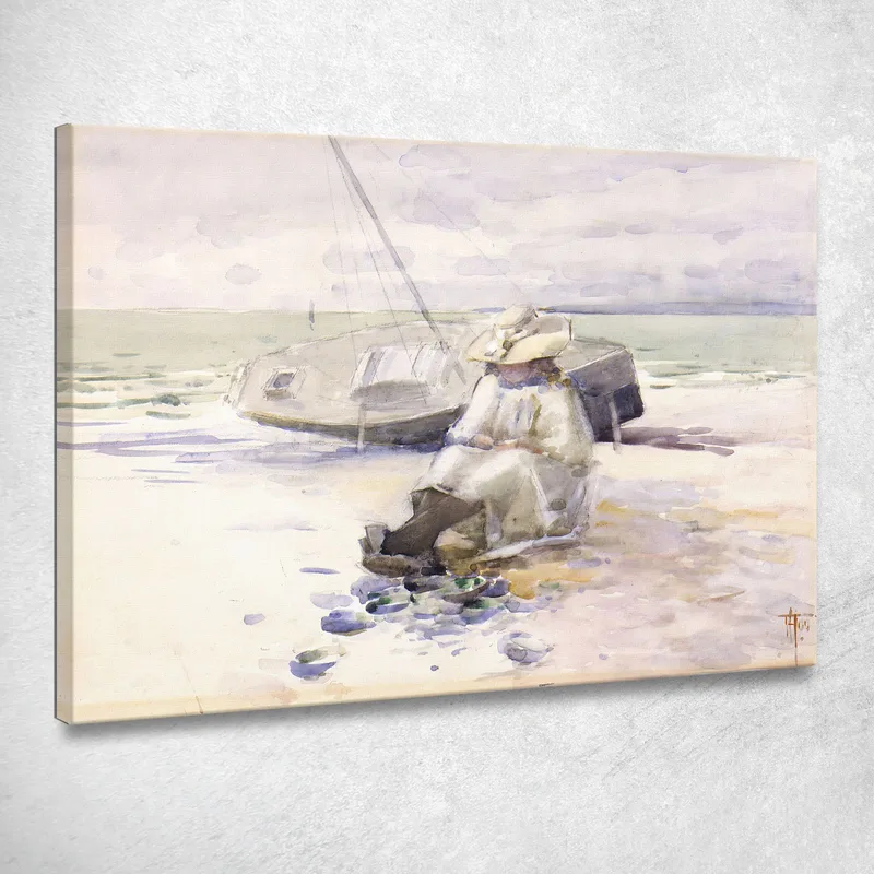 Ragazza Sulla Spiaggia Frances Hodgkins quadro stampa su tela