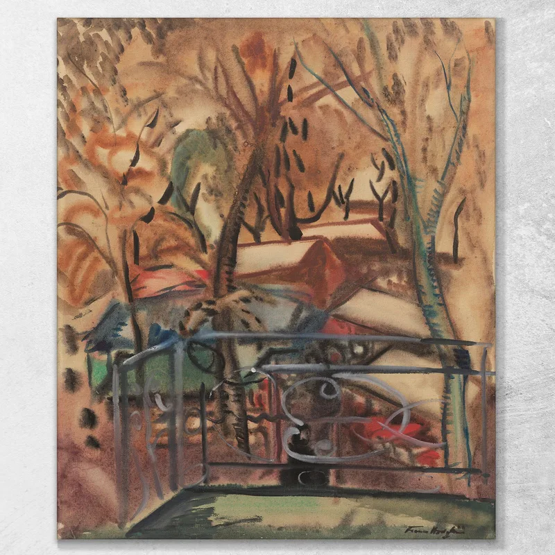 Market At Concarneau From A Window Of The Hotel Des Voyageurs Frances Hodgkins