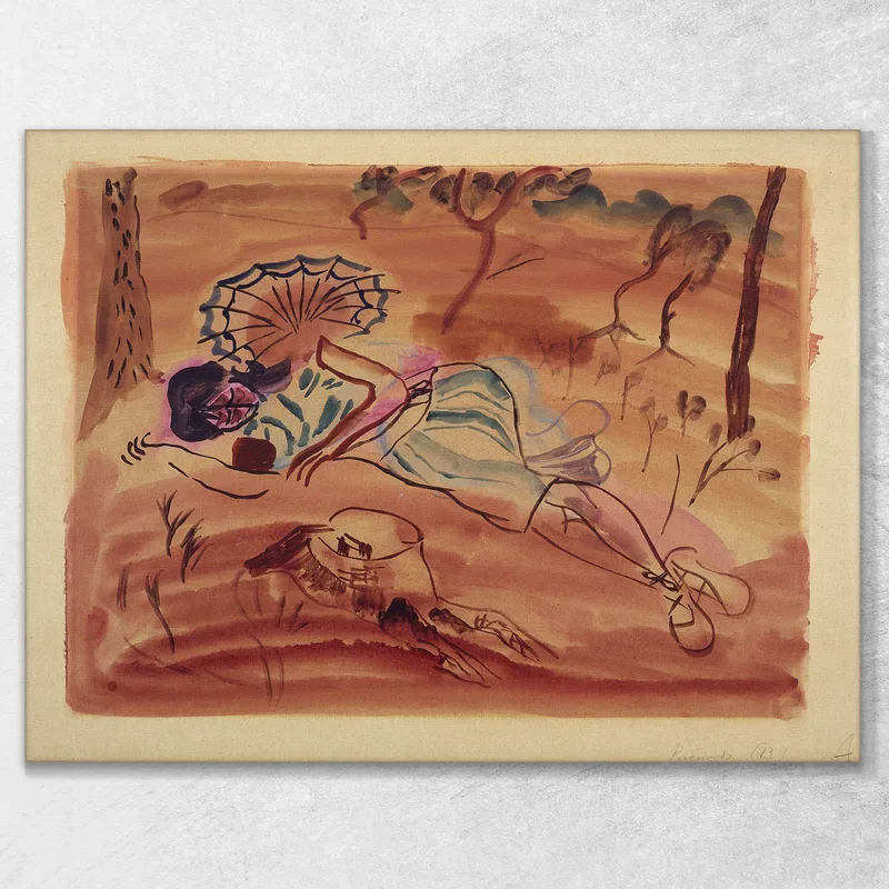 Pinete Sotto I Pini Frances Hodgkins quadro stampa su tela