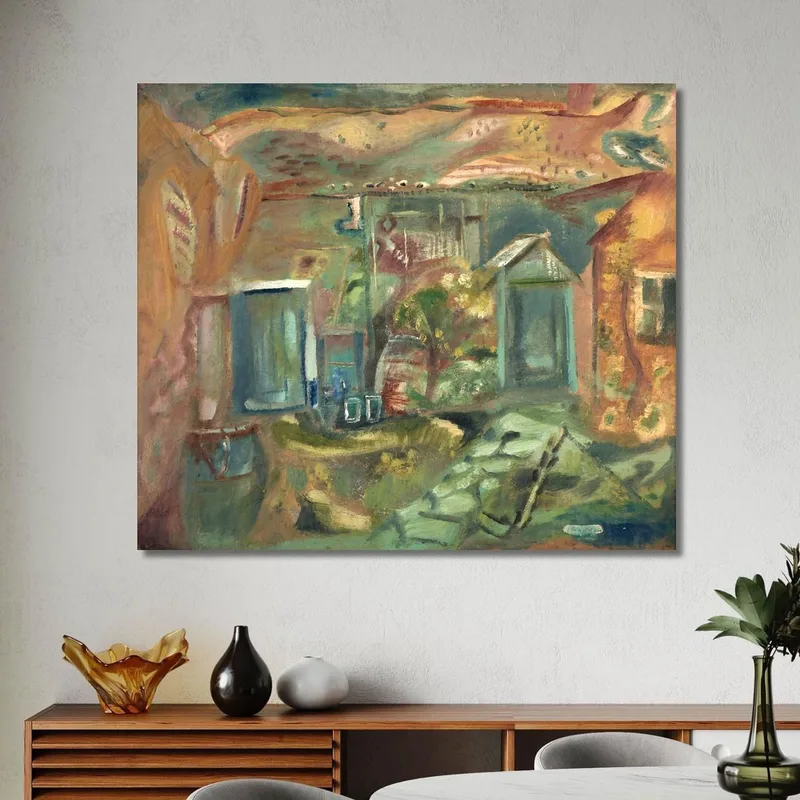 Cortile Di Purbeck Nel Primo Pomeriggio Frances Hodgkins quadro stampa su tela