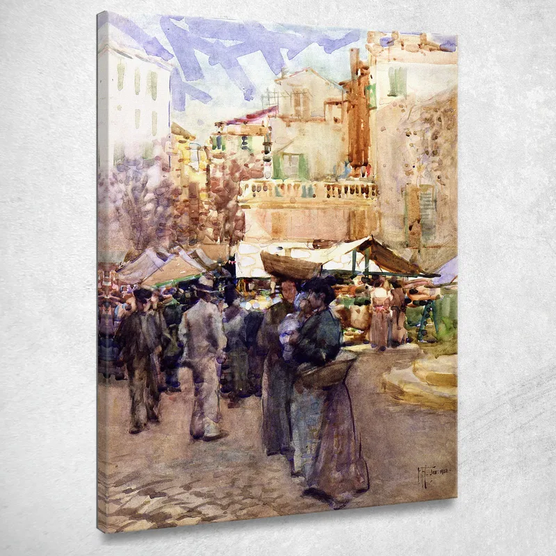 Il Mercato Di Sanremo Italia Frances Hodgkins quadro stampa su tela